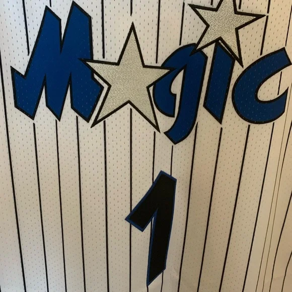 Mitchell & Ness Orlando Magic White and Blue Authentic Jersey size L/44